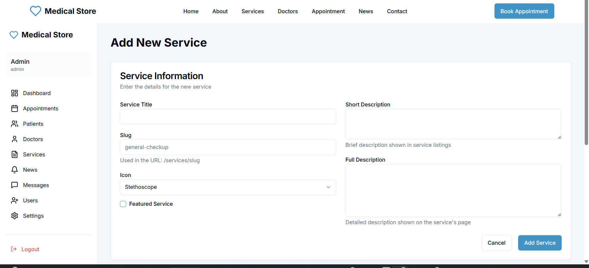 Medico - The Doctor's appointment booking system