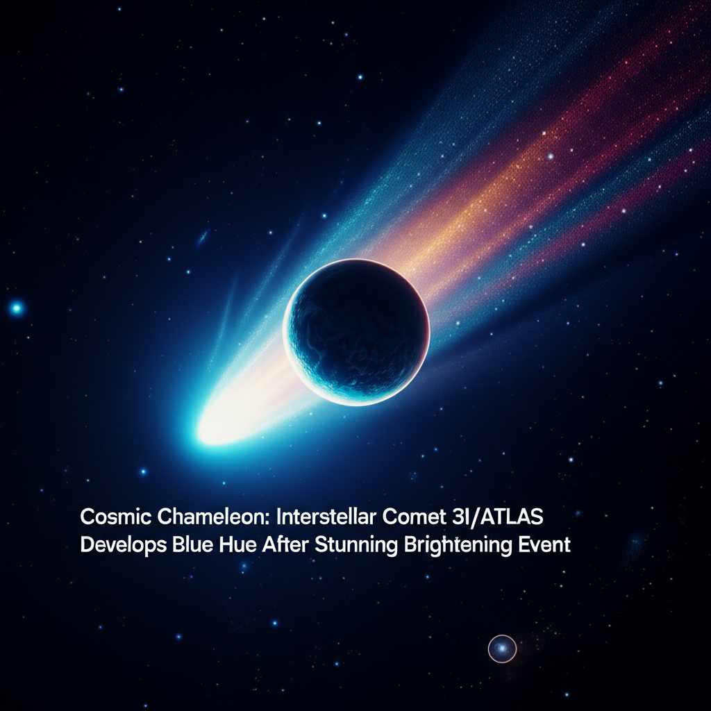 Cosmic Chameleon: Interstellar Comet 3I/ATLAS Develops Blue Hue After Stunning Brightening Event